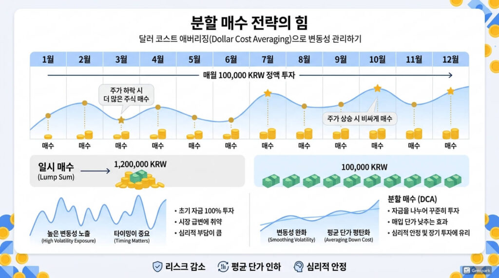 2. 분할 매수(DCA) 전략이란? (초보자 필독)