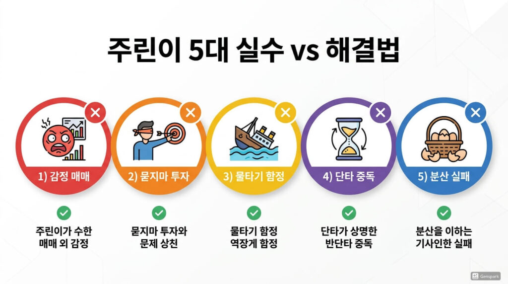 📌 주린이 5대 실수 한눈에 보기