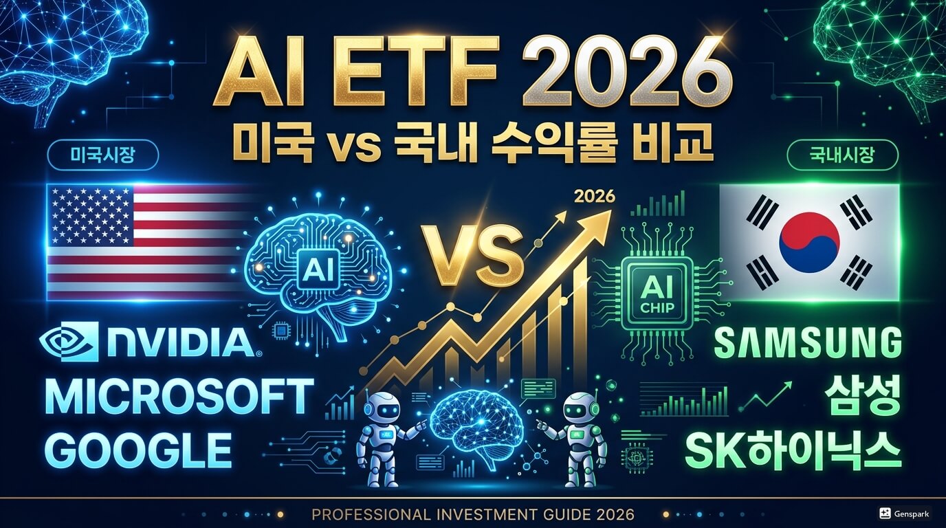 2026년 AI 관련 ETF 추천 | 미국 AI ETF vs 국내 AI ETF 수익률 비교 완벽 분석