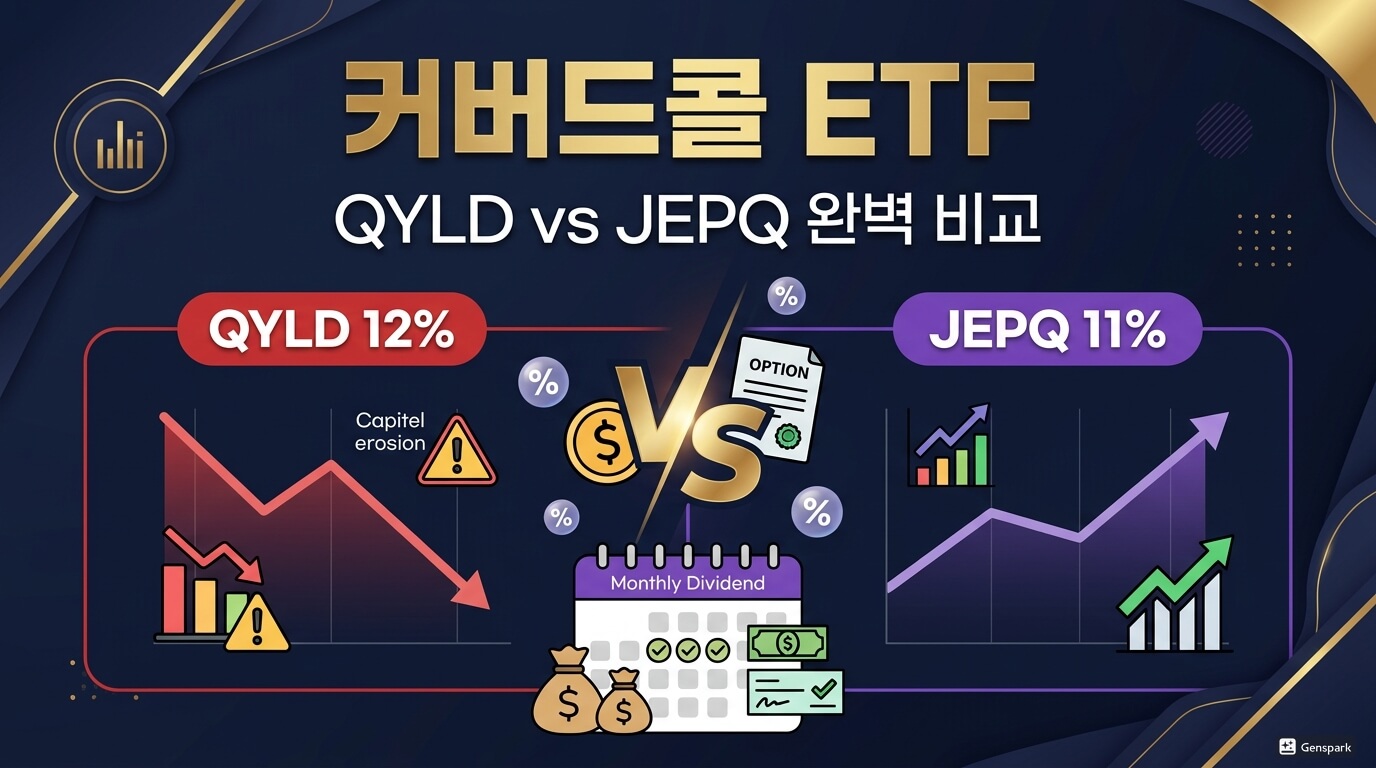 커버드콜 ETF란? 2026년 QYLD vs JEPQ 장단점 완벽 비교 가이드