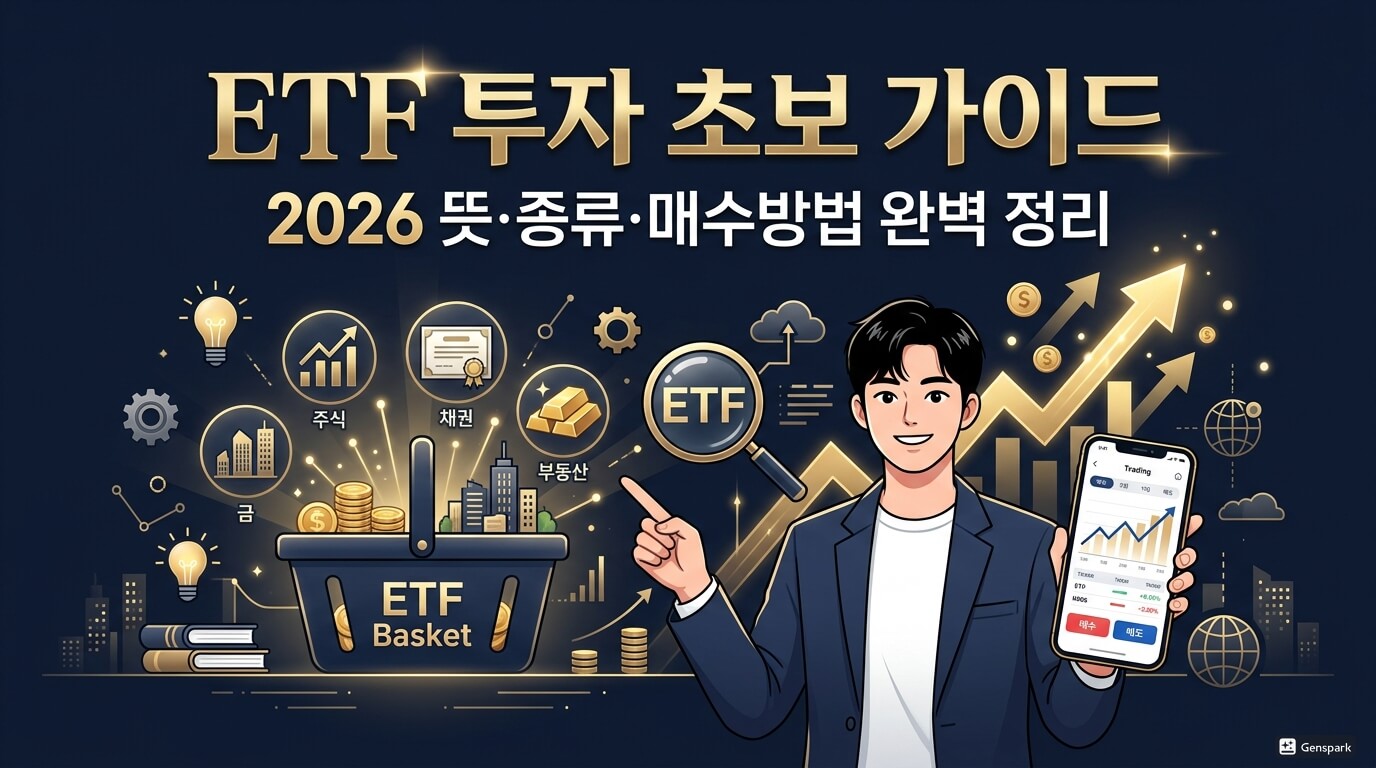 ETF 투자 초보 가이드 2026 | 뜻·종류·매수방법 한 번에 정리 (왕초보 완벽판)